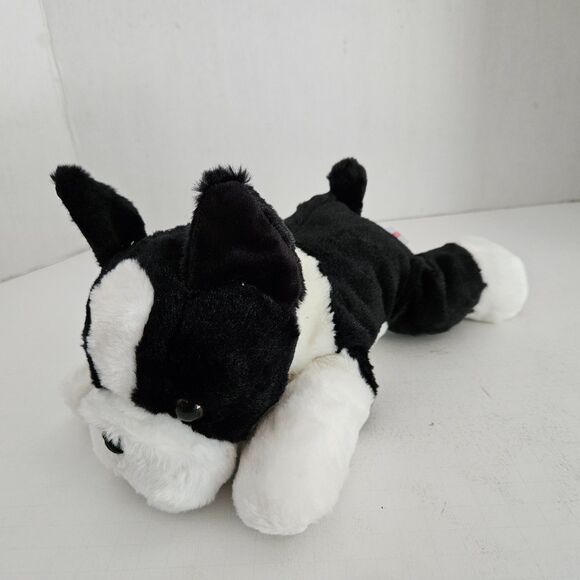Aurora Buster the Boston Terrier Dog 12" Flopsie Plush Stuffed Animal Toy - Picture 1 of 11